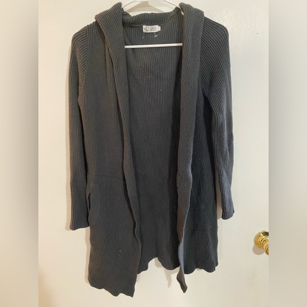 Hoodie navy blue cardigan